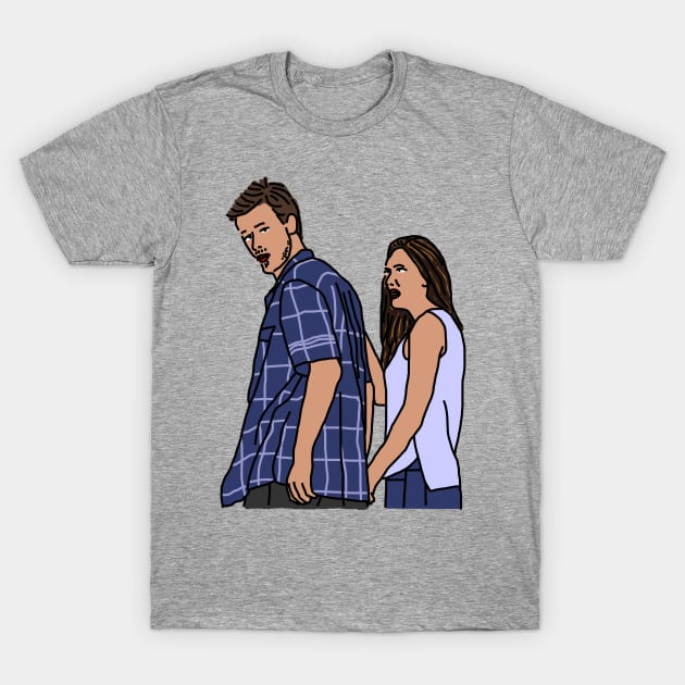 Distracted Boyfriend Meme The Couple T-Shirt by ellenhenryart